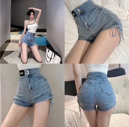 Sexy Womens Denim Shorts Tight High Waist Skinny Short Pants for Women To Wear Jeans Booty Korean Style Low Price Elasticty Hot