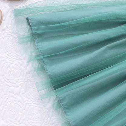 2025 Teen Girl Dress Summer Blue KIds Dresses Sleeveless Casual Vacation Elegant Mesh Children Princess Dress 7 8 9 10 11 12 Yrs
