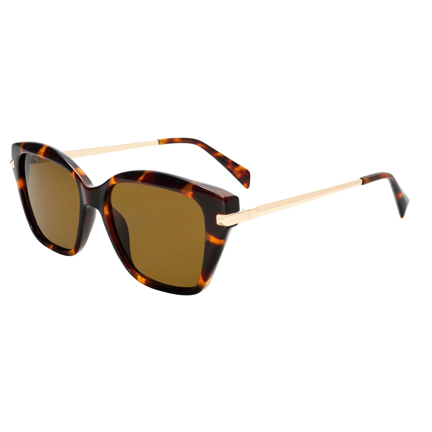Women's Sunglasses UV400 Cat Eye Acetate Metal Big Size Trendy
