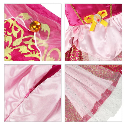 Summer Princess Costume Party Fancy Flower Vestido New 2025 Christmas Birthday Carnival Dress Up Rapunzal Belle Disguise Frock