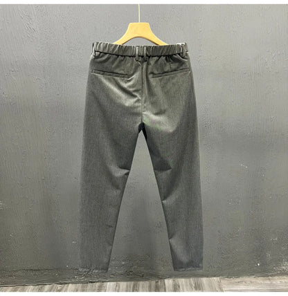 Men's Clothing Summer Fashion Business Casual All Match Suit Pants Formal Strecth Solid Straight Slim Trousers Pantalones Hombre