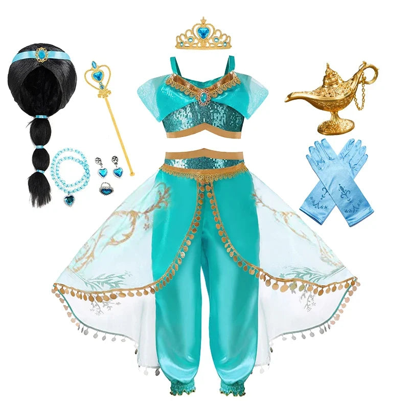 Girls Princess Dress Kids Cinderella Snow White Aurora Sofia Rapunzel Cinderella Halloween Costume Children Birthday Party Dress