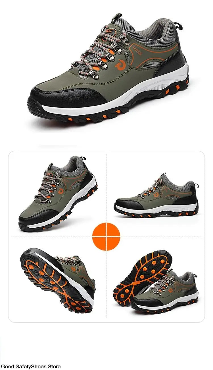 Steel Toe Shoes Men Work Safety Boots Sneakers Male Constrcution Puncture-Proof Work Safety Shoes  Man Security Boots Work Shoes