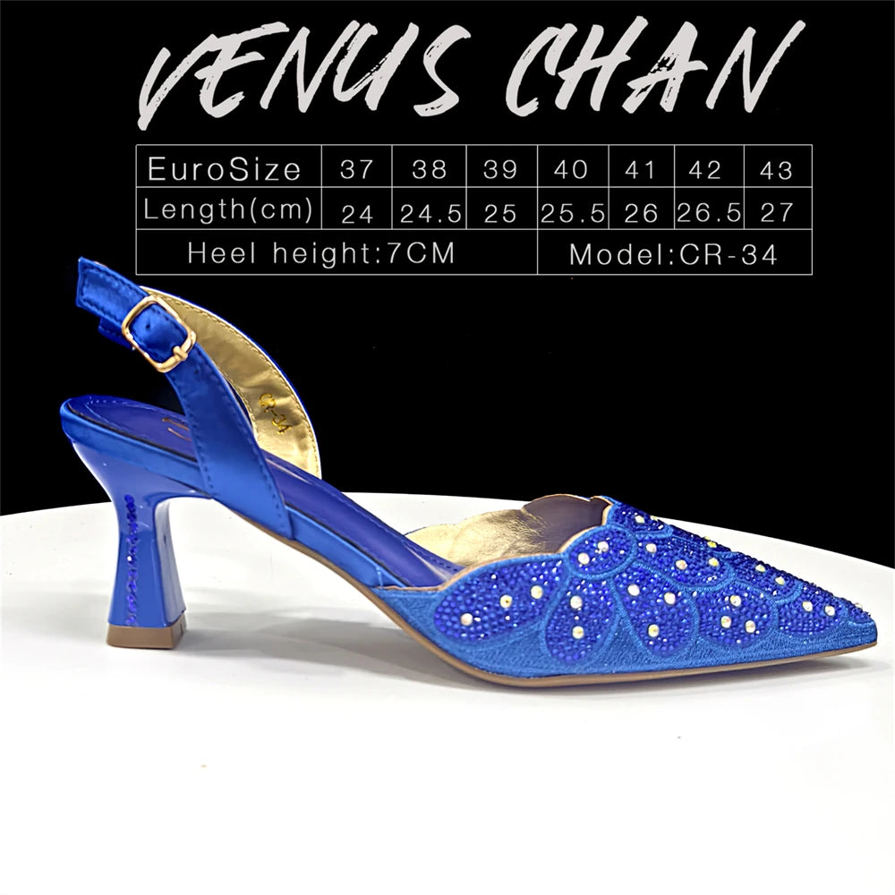 Italian shoes and handbags accessory set with rhinestone metal embellishments Wedding shoes Bridal shoes Designer