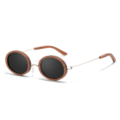 Wooden Aduit Sunglasses Brazilian rosewood Handmade Polarized Glasses Mirror Coating Lenses Eyewear With Gift Box 2103