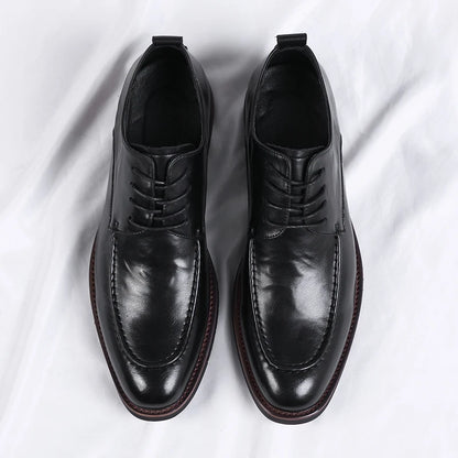 Italian Design Men's Oxford Business Shoes Formal Casual Leather Laces Lace-Up Anti-slip Flat Designer Shoes Comfy Walking Shoes