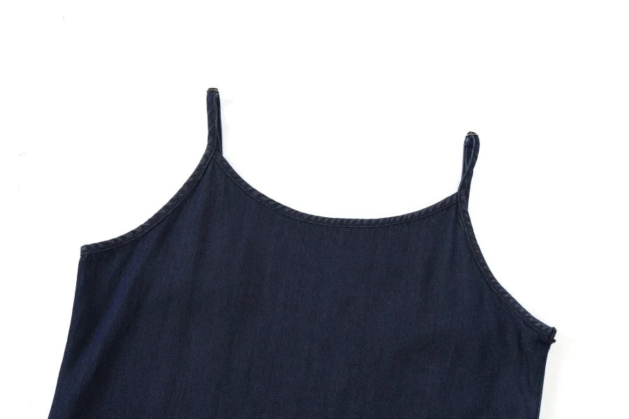 AS AW25 Denim set loose Shirt + slip dress Aline adjustable dress
