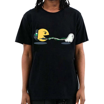 Summer Casual Men's High-quality T-shirt Cotton Blend Funny Design Print Loose O-neck T Shirt for Men Short Sleeve Male Top Tees