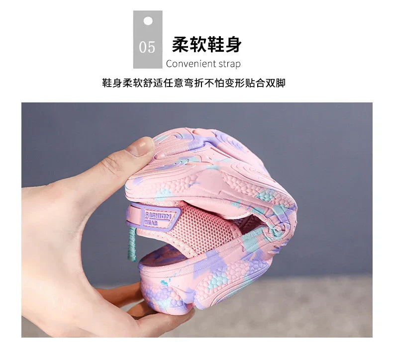 2025 Summer Boys Soft Sandals Fashion Children Shoes Autumn Light Cartoon Sandalias Flat Beach 4-12 Years Old Kids Shoes 12yrs