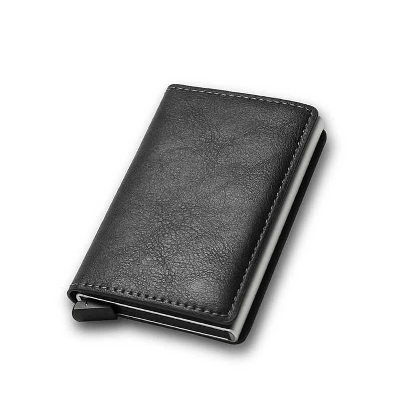 Porte-carte de crédit antivol RFID, portefeuille fin et intelligent pour hommes et femmes, étui porte-carte bancaire, pochette à monnaie, porte-cartes de crédit