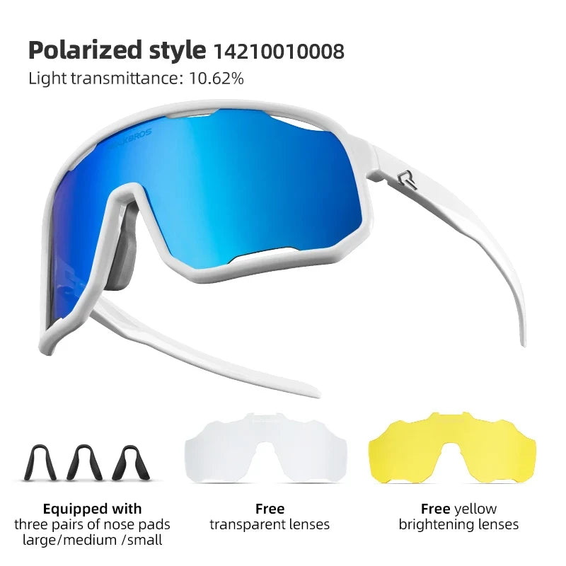 Cycling Glasses Goggles Polarized/Photochromic Sunglasses Sport Big frame Eyewear UV400 Sun Protection with 2 Lens