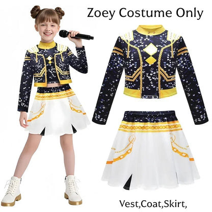 3Pcs Kpop Costume Rumi Singer Dance Dress 3D Print Girls Halloween Christmas Costumes Cosplay Fancy Stage Performance Outfits