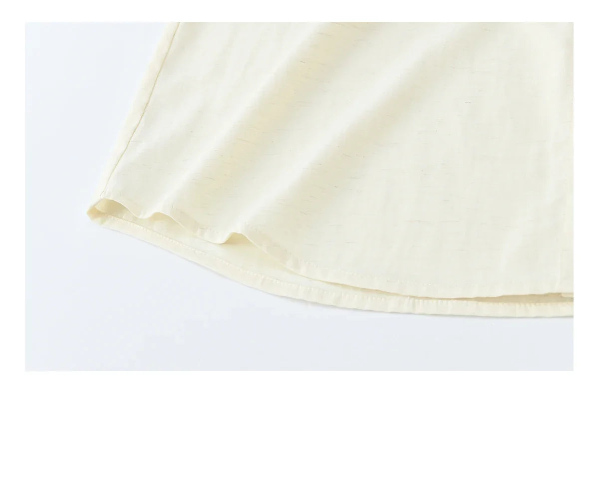 Women's Lapel Collar Long Sleeve Shirt 2026 Spring with Belted Waist Casual Loose Soft Beige Shirt Office Lady MXF13C2452