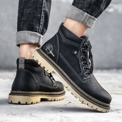 Brand Men Super Warm Snow Boots Winter Men's Ankle Boots Waterproof Short Outdoor Sneakers Autumn Men's Motorcycle