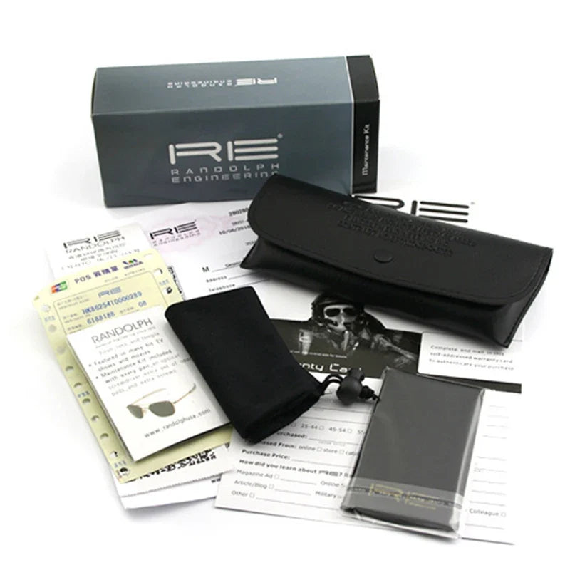 RE Pilot Sunglasses Men Top Quality Brand Designer AGX Tempered Glass Lens AO Sun Glasses Male