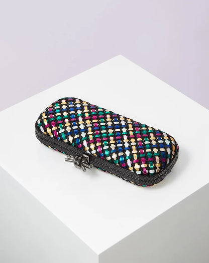 Hand Woven Clutch Purse Luxury For Women 2025 New High Grade Party Wedding Prom Mixed Colors Evening Bag Elegant Trend Chain Bag
