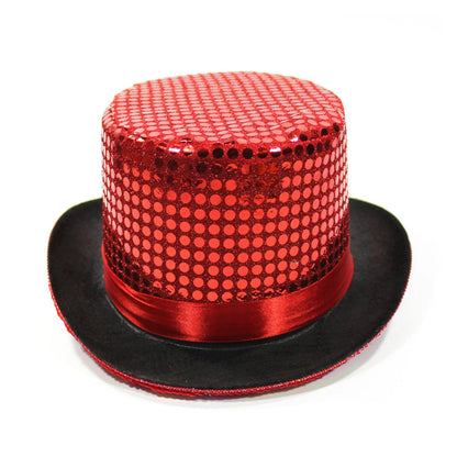 Magic Performance Hats British Style Fedora Glitter Jazz Caps Panama Evening Party Headwear for Women Men Gentleman Dancing Hat