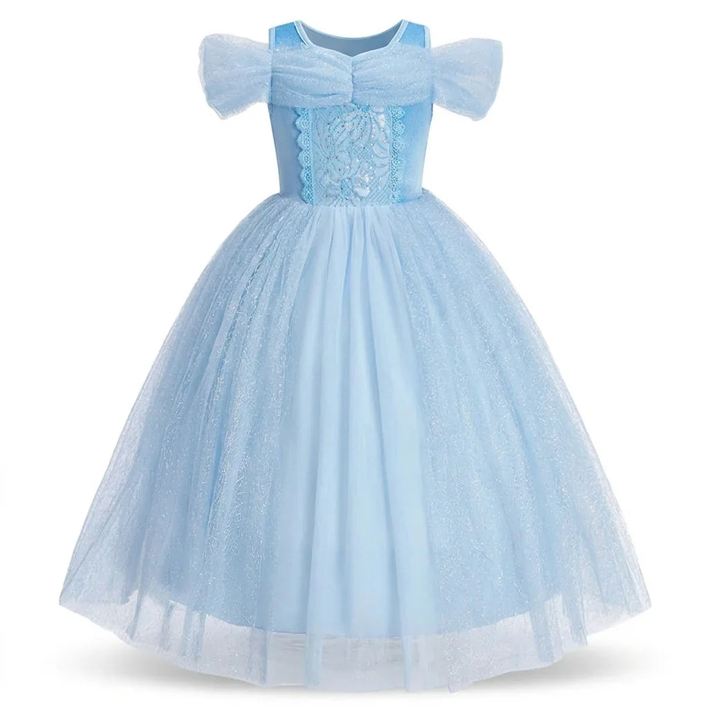 Kids Cinderella Dress Up Clothes Baby Girl Halloween Aurora Princess Dresses Child Birthday Party Little Rabbit Cosplay Costumes