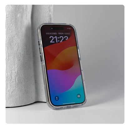 Luxury Lens Holder Shockproof Magnetic Case For iPhone 16 15 14 Plus 13 12 17 Pro Max 17Air 16e Magsafe Fashion Clear Cover