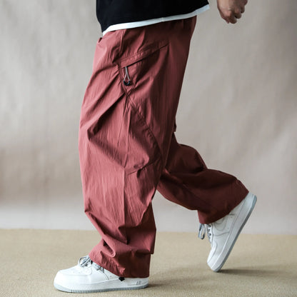 Mens Outdoor Water Resistant Quick Dry Cargo Jogger Pants Loose Fit Lightweight Breathable Streetwear Trendy Summer Casual Baggy