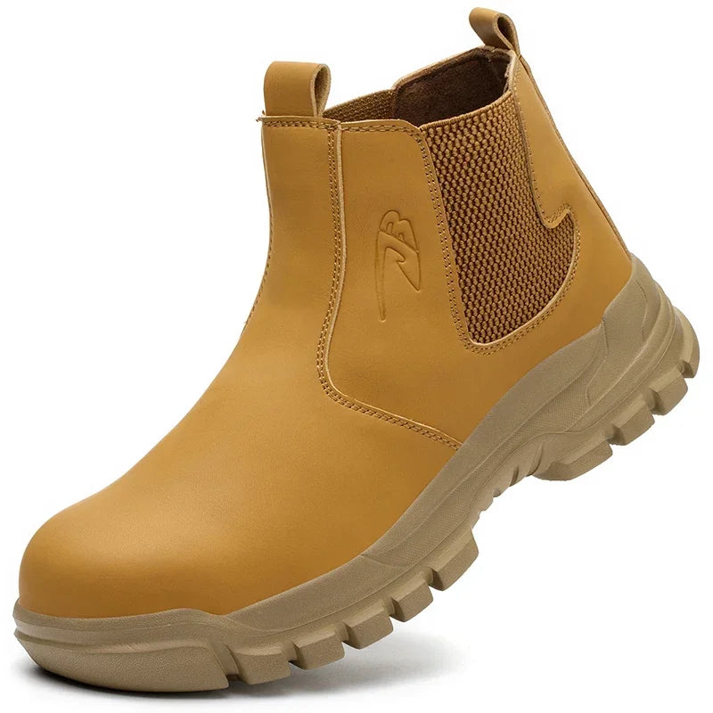 New 2024 Fashion Winter Warm Labor Boots For Men Waterproof Steel Toe Cap Safety Work Shoes Sneakers Male Footwear