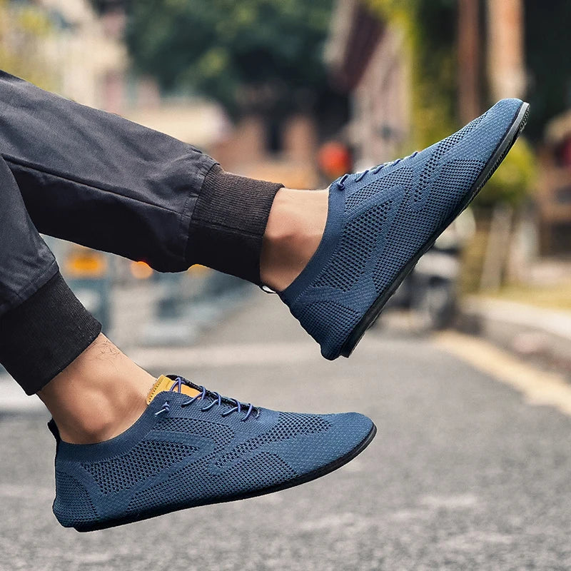 Summer Men Shoes Mesh Flat Outdoor High Quality Walking Shoes Comfortable Lace Up Breathable Non Slip Casual Man Shoe