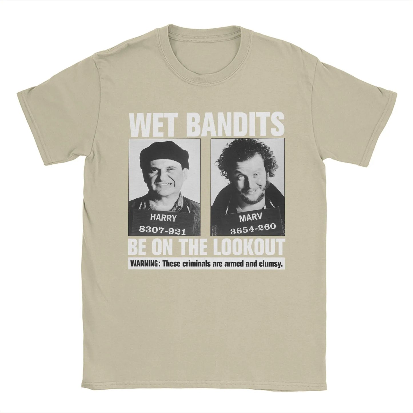Home Alone Wet Bandits T-Shirt for Men  Vintage Pure Cotton Tee Shirt Crew Neck Short Sleeve T Shirt Printed Tops
