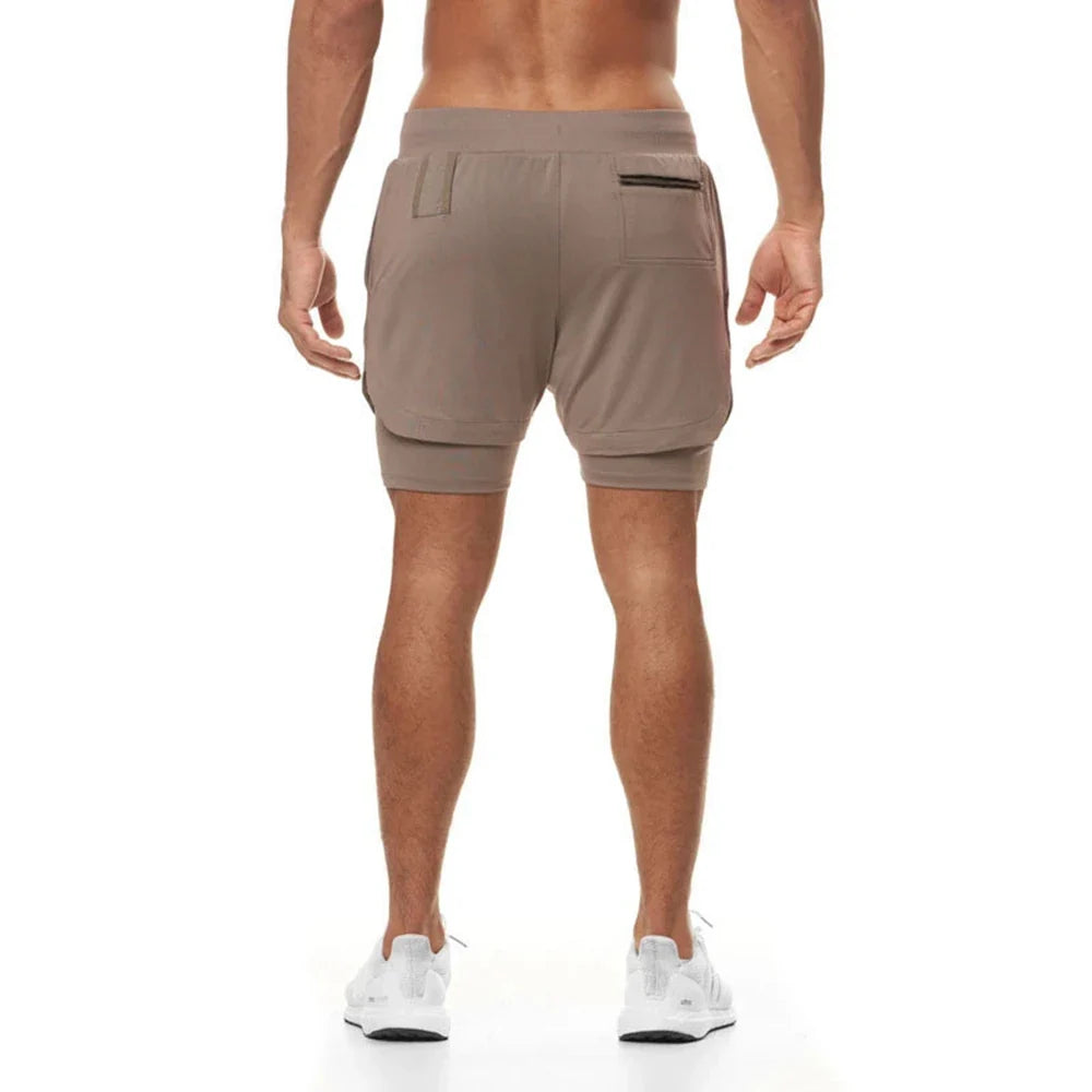 Plus 5XL Men's Fitness Shorts 2 IN 1 Jogger Streetwear Shorts Gym Bodybuilding Breathable Quick Dry Running Shorts Huge Size