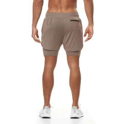Plus 5XL Men's Fitness Shorts 2 IN 1 Jogger Streetwear Shorts Gym Bodybuilding Breathable Quick Dry Running Shorts Huge Size