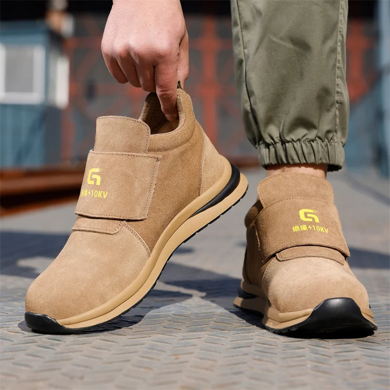 Fashion 2024 Latest 10KV Heat Resistant Welding Shoes Steel Toe Cap Men Work Safety Shoes Nail Proof Anti Smashing Sneakers