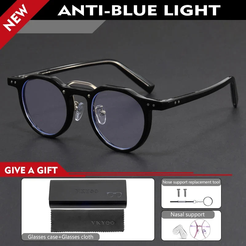 Personalized Retro Fashion New Design Men's Anti-blue Light Glasses Reading Glasses Can Be Customized Prescription 1028