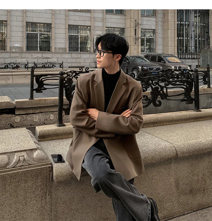 Spring Summer Men Formal Blazers Men Korean Fashion Loose Casual Dress Jacket Men Harajuku Social Suit Jacket Clothing
