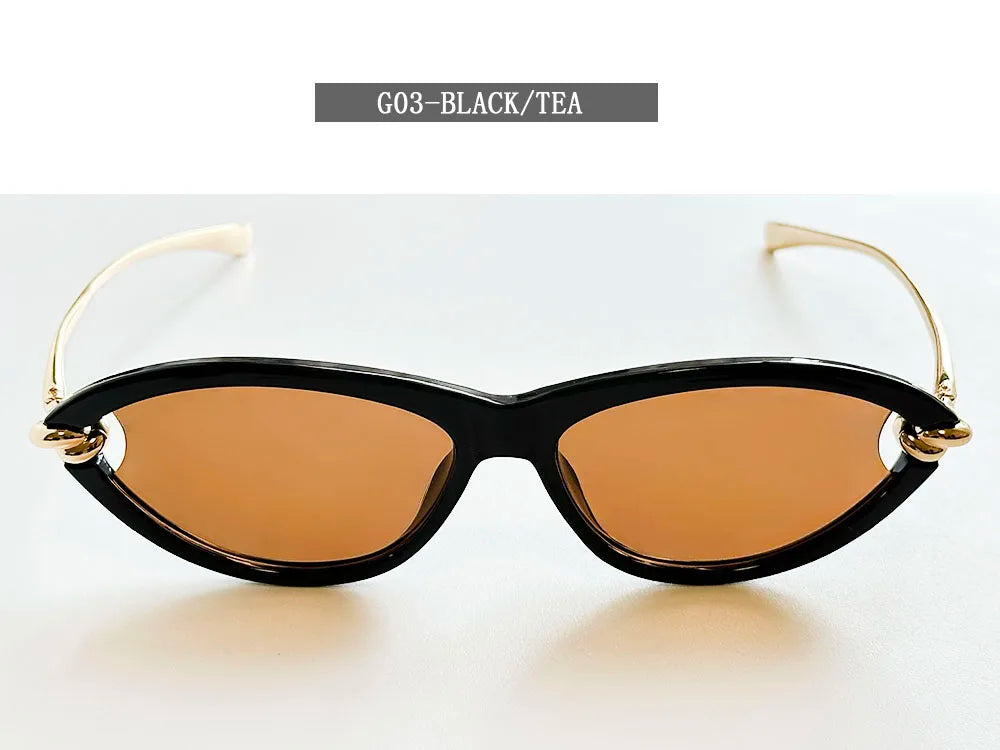Designer Cat Eye Sunglasses Women Trendy 2026 Fashion Glasses Vacation Shades Luxe  Lunette Soleil Femme Lentes De Sol Mujer Sun