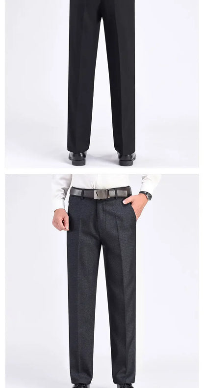 New Men's Autumn Thick Casual Suit Pants Classic Business Fashion Stretch Summer Thin Trousers Male Brand Clothes KOACUS