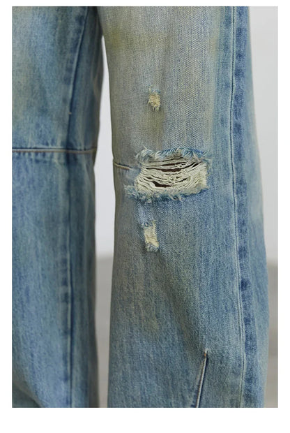 Retro Women's Jeans Loose Casual  New High Waisted Wide Legs Denim Pant Female Trousers Spring Autumn 2025