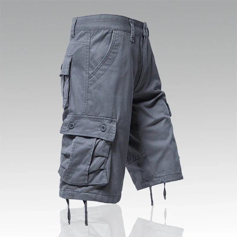 Men's Cotton Cargo Shorts Multi Pocket Tactical Half Pants Sports Casual Hiking Short Pants Fashion Y2K Male Clothes