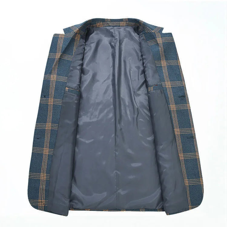 New style suit jacket - men's horizontal stripe business casual fashionable shirt - slim fit men's suit jacket