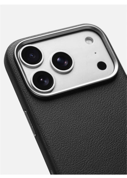 Luxury Business Shockproof PU Leather Camera Button Case For iPhone 17 Pro Max Air For Magsafe Magnetic Wireless Charging Cover