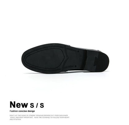 Men's Dress Shoes High Quality Brogues Casual Business Leather Shoes Social Party Leather Loafers Male Tassel Wedding Shoes