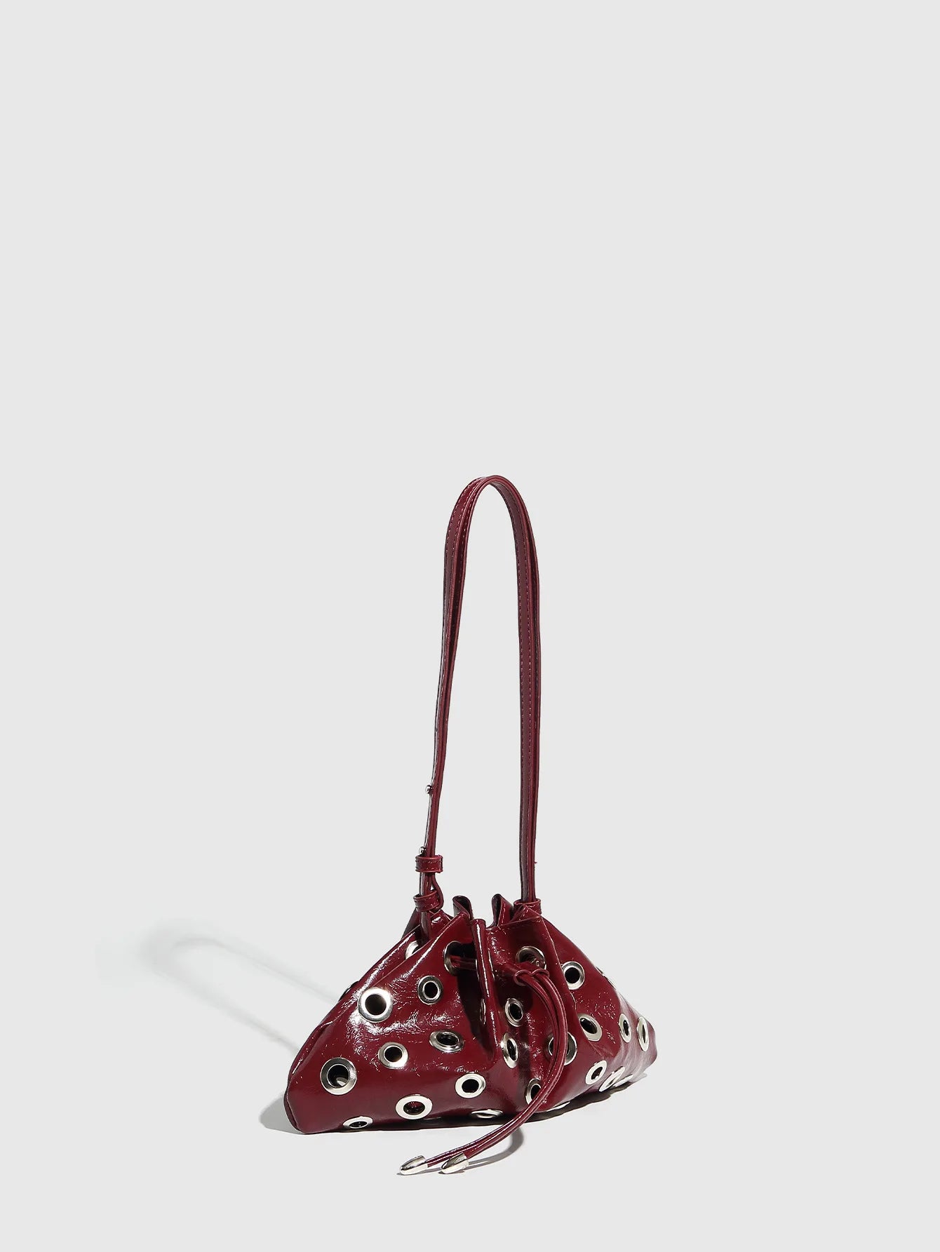 Hollow Rivet Designer Shoulder Bag Designer Luxury Bags Women 2025 Drawstring Bucket Bags High Quality Handbags Mini Purses Chic