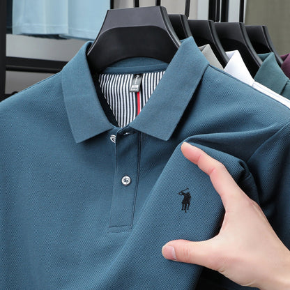 Luxury autumn and winter new Paul brand exquisite embroidered T-shirt high-end mens brand business casual comfortable polo shirt