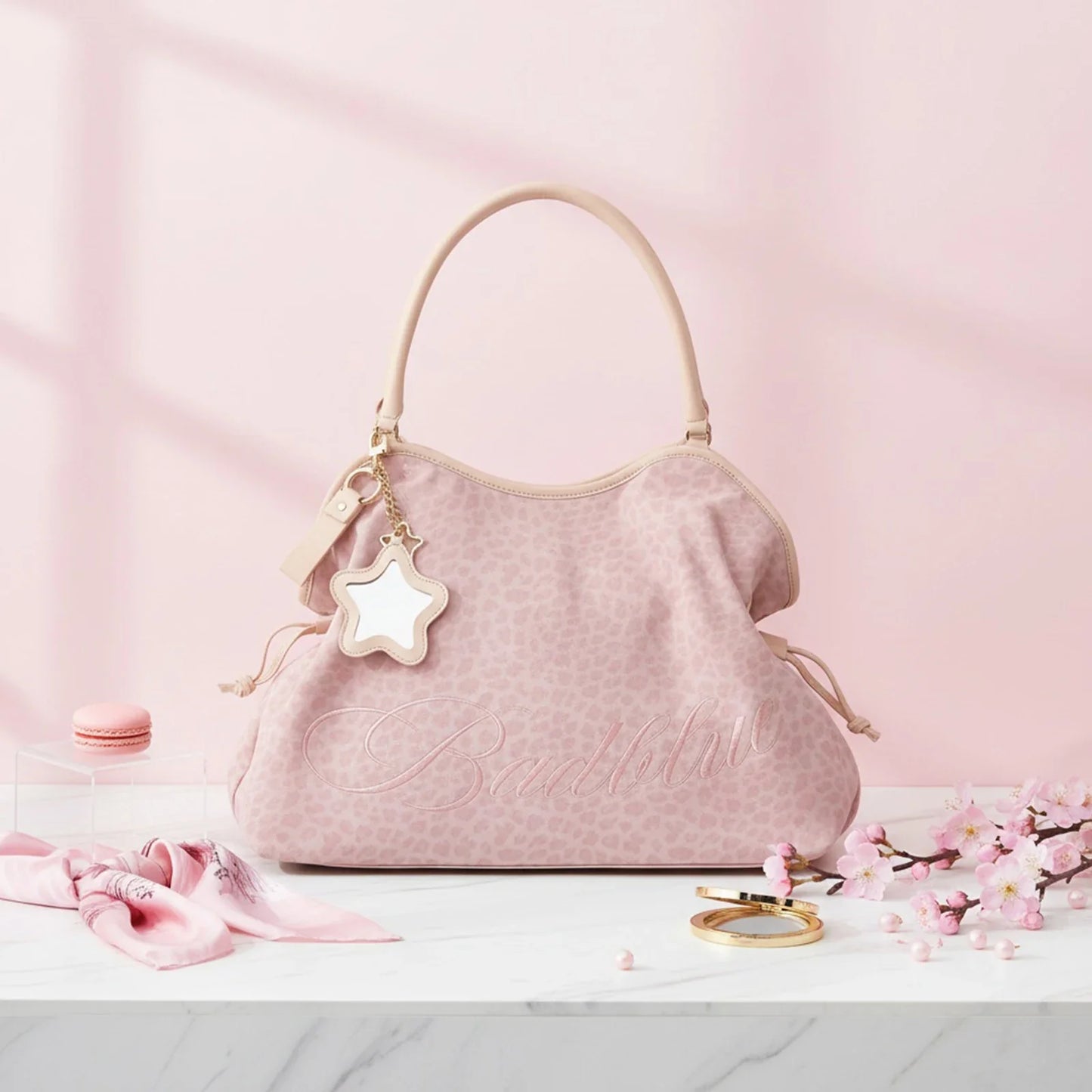 Women Leopard Print One Shoulder Armpit Bag Embroidered Letter Large Capacity Tote Bag Ladies Drawstring Versatile Underarm Bags