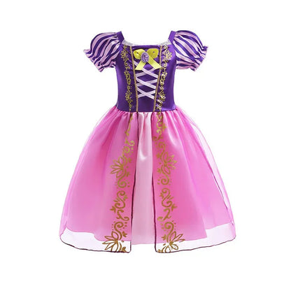 Girls Princess Dress Kids Cinderella Snow White Aurora Sofia Rapunzel Cinderella Halloween Costume Children Birthday Party Dress