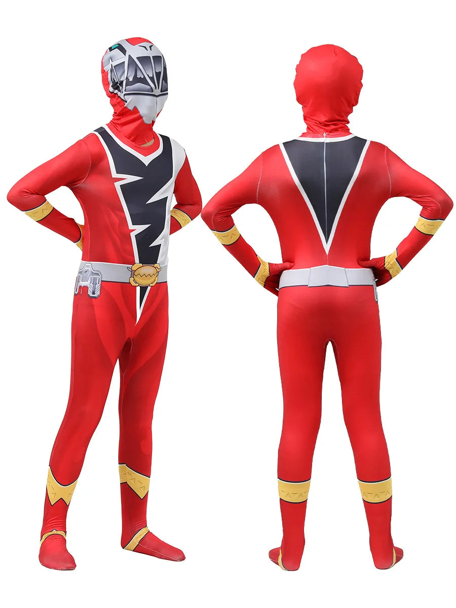 Anime Fancy Adult Kids Ranger Kishiryu Sentai Ryusoulger Cosplay Costume Jumpsuit Halloween Party Role Play Child Men Clothes