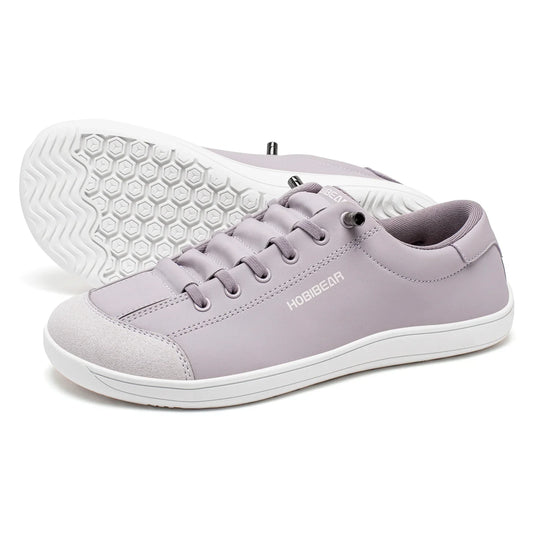Unisex Barefoot Wide Toe Shoes Women Men Artificial Leather Minimalist Sneakers Adjustable Slip On Walking Shoes