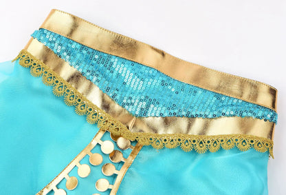2026 Venice Carnival Rio Canaval Costume Play Jasmine Princess Dress up Girls Birthday Party Fancy Aladdin Role Playing Apparel