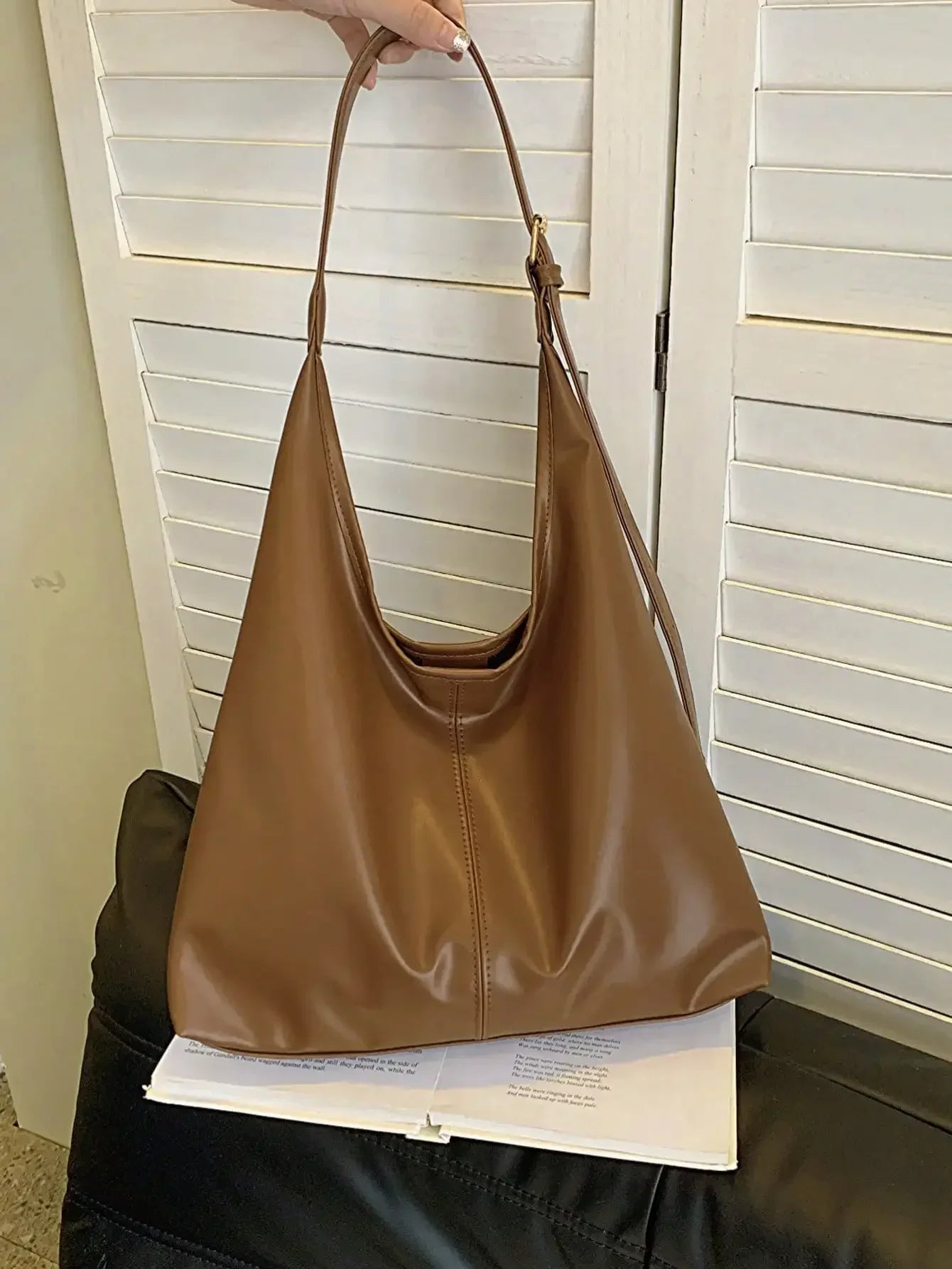 Large Capacity Solid Color Women's Shoulder Bag, Multifunctional Crossbody Bag, Women's Shoulder Tote Bag, Large Capacity Crossbody Tote Bag, Casual Work Bag