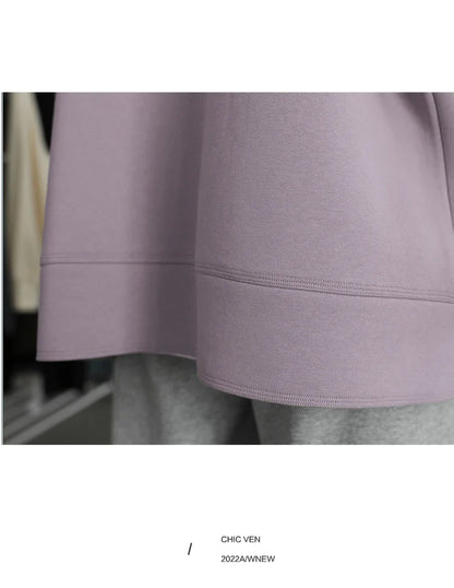 Women Sweatshirts Hoodies Solid Loose Casual Hooded Female Tops Lady Coat Medium Length Overcoat Spring Autumn 2025
