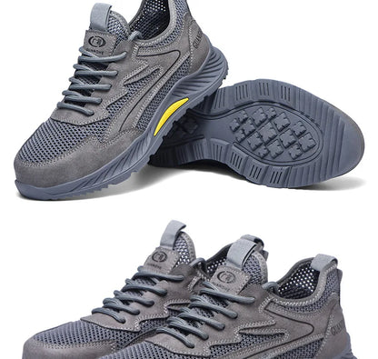 summer mesh safety shoes breathable work shoes industrial construction indestructible shoes for men steel toe safety work boots