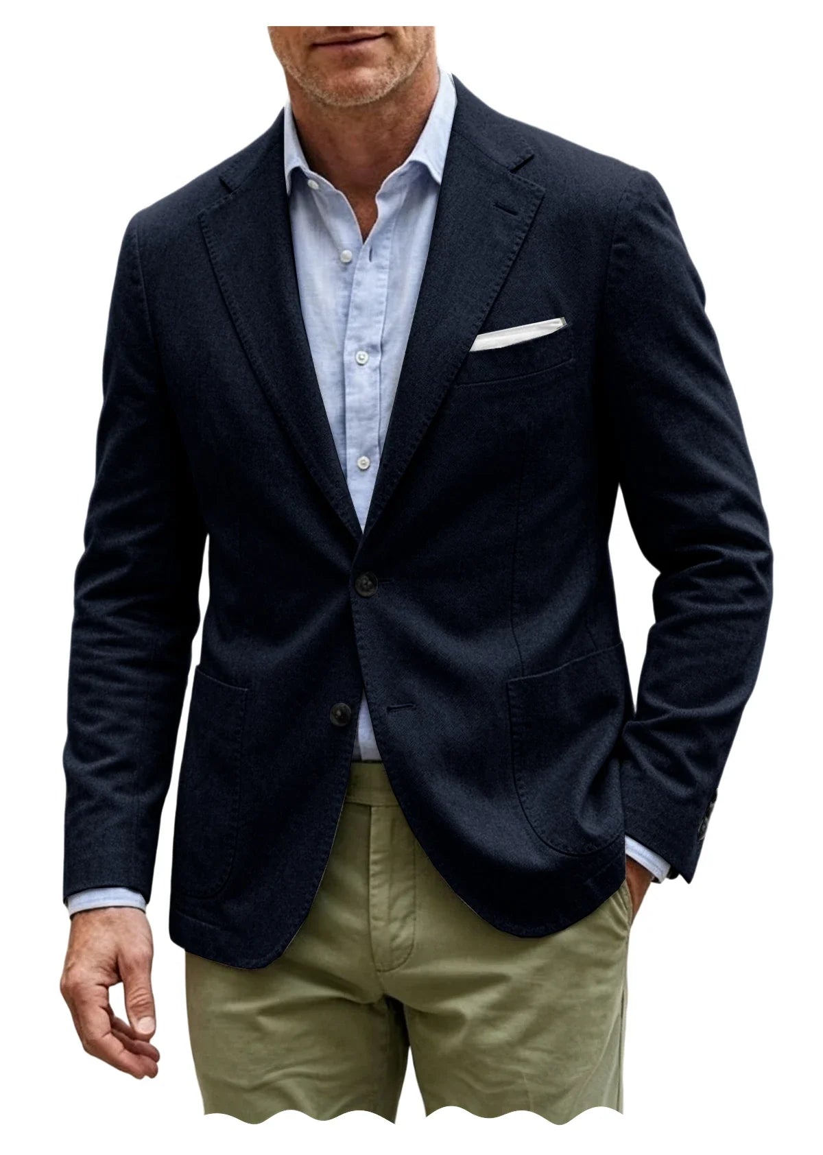 Men's Cotton Blazer Notch Lapel 2 Button Slim Fit Suit Jacket Lightweight Breathable Business Casual Daily Sport Coat for Spring